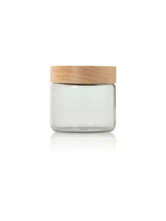 AD HOC | Vorratsdose 500ml PURE JAR Glas/Grau/Akazie | 